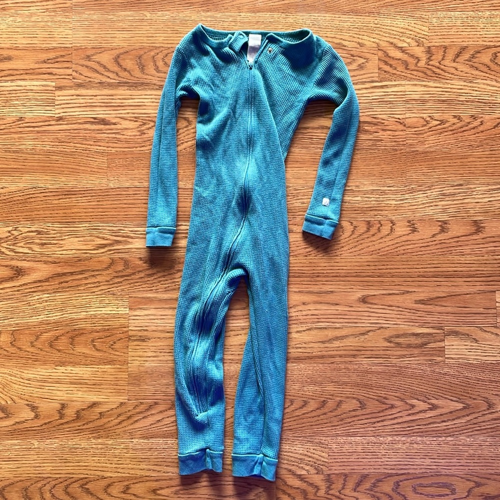 Carters thermal onesie -5t - blue - gently used